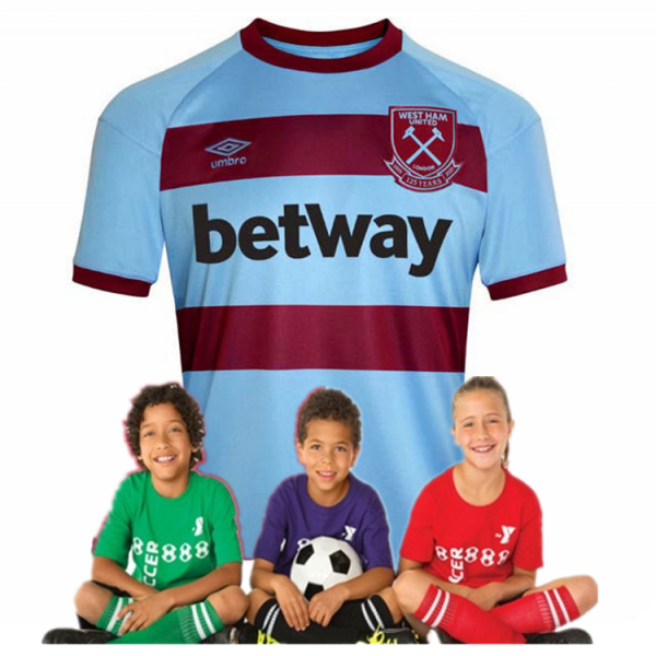 kid's West Ham United Away Jersey 20/21 (Customizable)